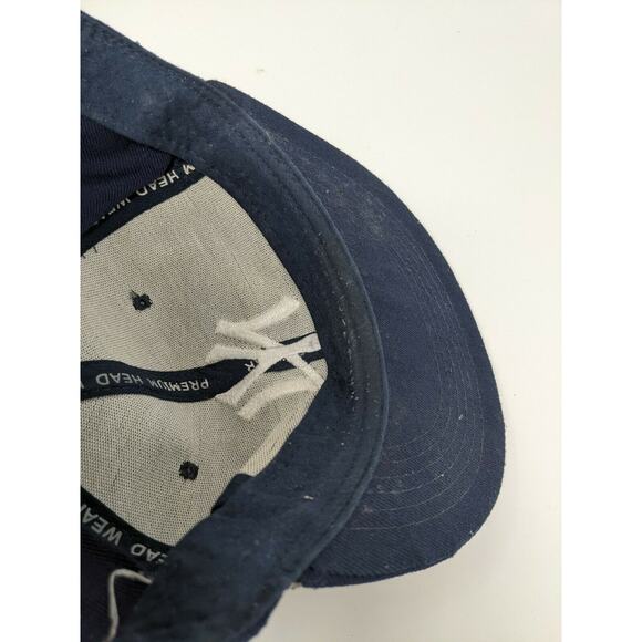 New Era Hat Cap New York Yankees MLB Size 7 1/2 Embroidered Logo Blue Baseball - Picture 10 of 12